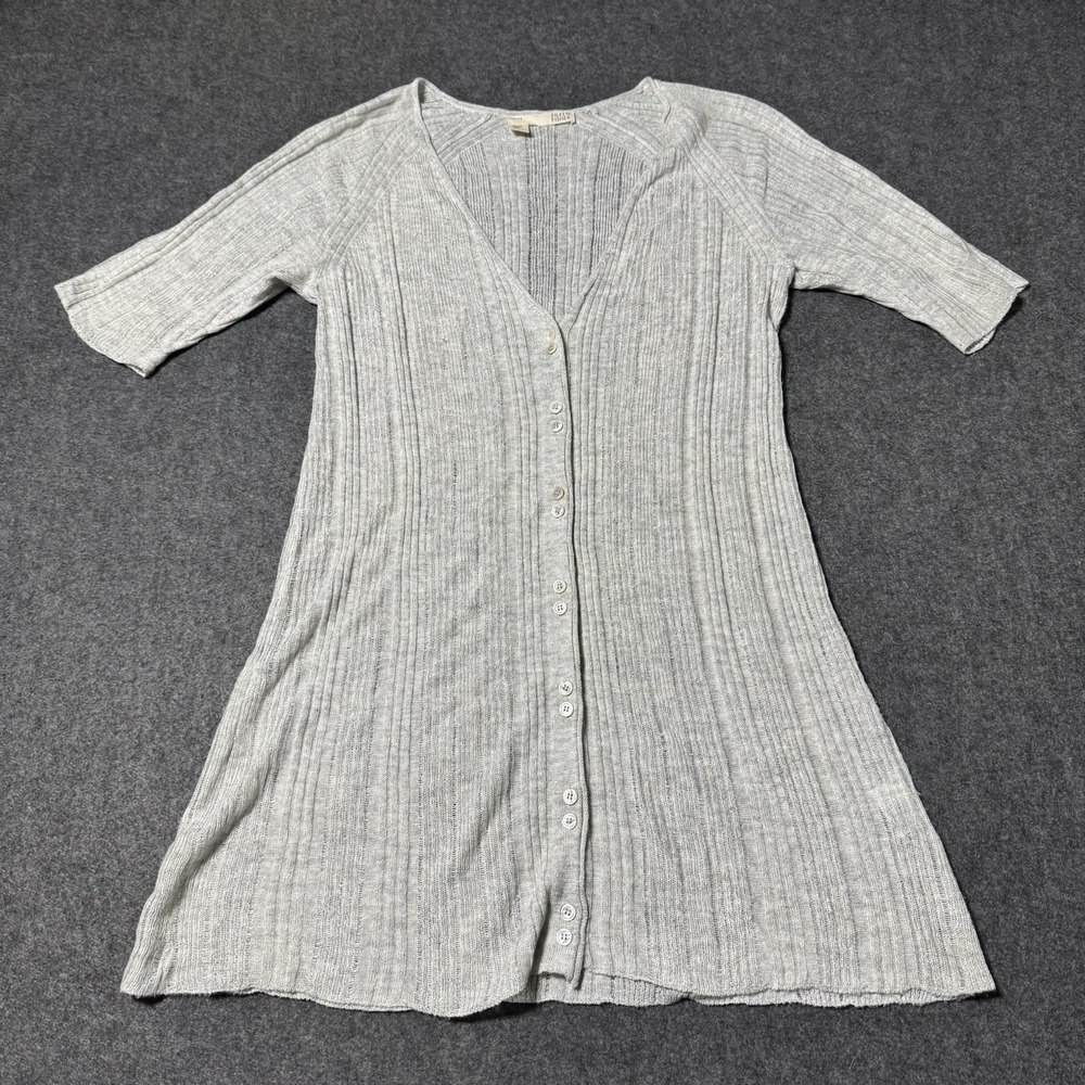 Eileen Fisher Petites Size PS Linen Blend Short Sleeve Long Cardigan Lagenlook